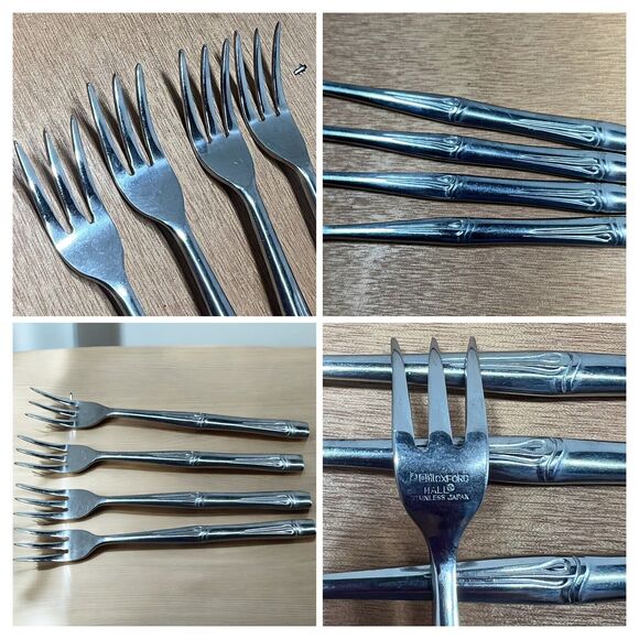 4x DH Oxford Hall OXH14 Bamboo Cocktail Forks Flatware Japan Seafood  Disc 5 3/4 - Picture 1 of 11